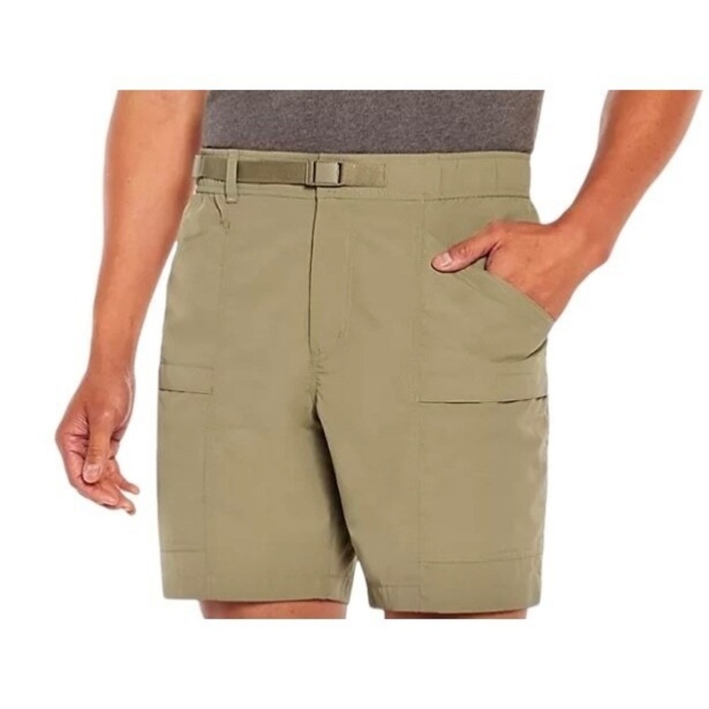 Eddie Bauer Mens XXL Khaki Tan Ripstop‎ Tech Pull On Shorts NWT NEW